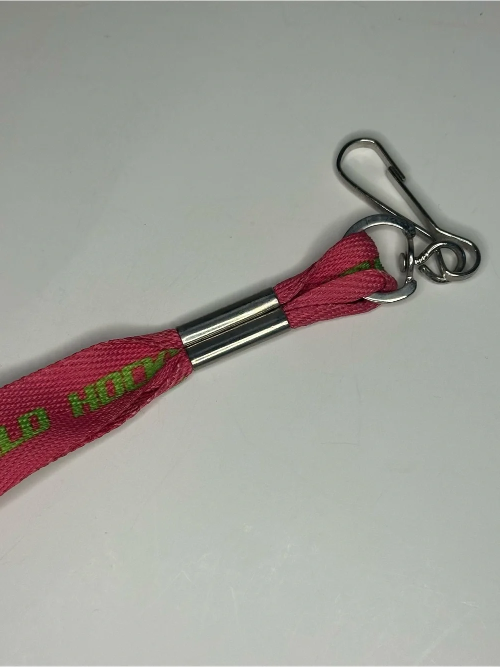 STX Field Hockey Hot Pink & Green Lanyard Keychain Metal Snap Hook Clip